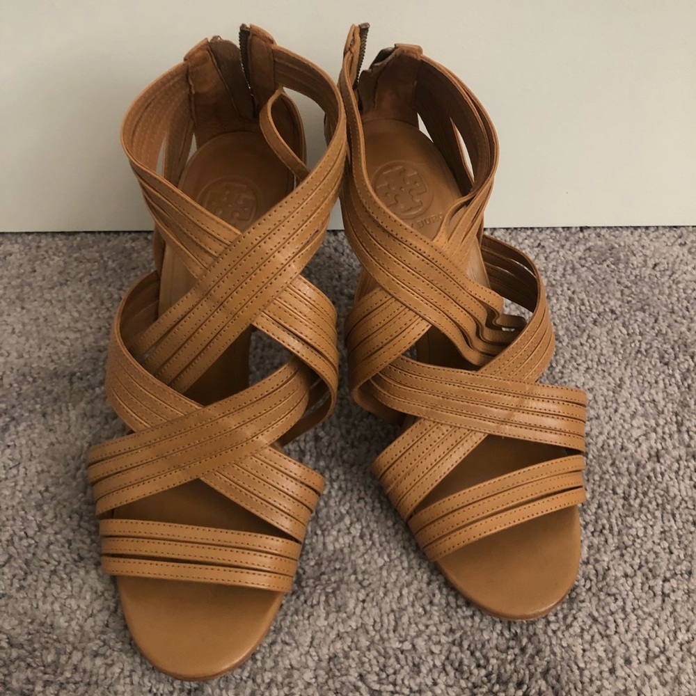 Tory Burch Strappy Leather Heels size 8.5